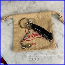 Christian Louboutin Ballerine Ultima Black Metal Keychain Bag Charm