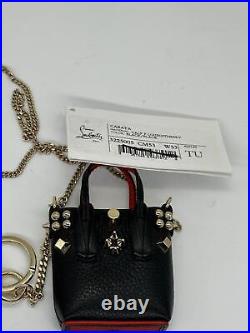 Christian Louboutin CABATA Leather Crossbody Chain AirPods Case Key Ring Bag