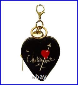 Christian Louboutin Cora Heart-shaped Leather Key Chain/Coin Purse