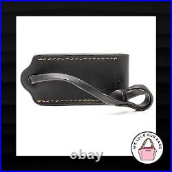 Coach 1941 Black Leather Rogue Clochette Turnlock Pouch Fob Bag Keychain Hangtag