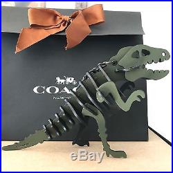 Coach 1941 Large Leather Rexy Bag Charm 55426 Olive Black Sold Out Rare Runway
