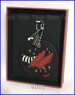 Coach 78027B Wizard Of Oz Boxed Ruby Slippers Hangtag Bag Charm BLACK Silver NWT