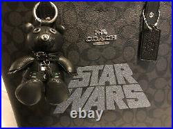 Coach Bear Star Wars Leather Darth Vader Keychain Bag Charm F88049 New With Tags