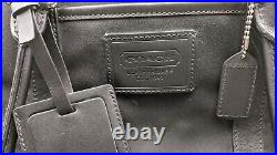 Coach Black Carry-on Bag Canvas Leather Weekender Shoulder Tote L055-5968