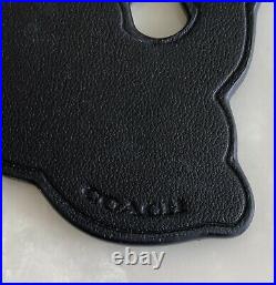 Coach Black Multi Leather Tatoo Anchor Bag Charm Key Ring Fob 26049