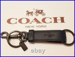 Coach Blue Camo Signature Bi-fold Wallet With Key Chain Fob In A Gift Box-88912