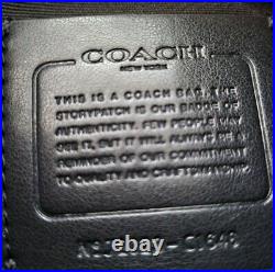 Coach Ellie Refined Pebble Leather File Bag/Crossbody Black / Gold