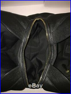 Coach F28997 Lexy Large Black Leather Shoulder Bag Disney Minnie Mouse Keychain