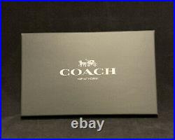 Coach F41345 Men's Signature Accordion Wallet Key Chain Gift Set Black / Oxblood