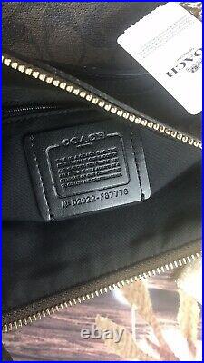 Coach F87776 Set 3PCS Ava Chain Signature Black Tote Wallet Key Fob