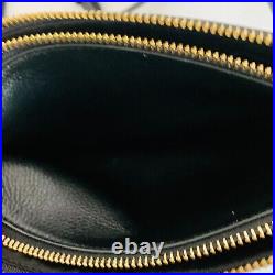 Coach Lyla Double Gusset Crossbody Pebble Leather Black F53157