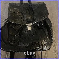 Coach Poppy patent leather backpack