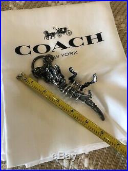 Coach Rexy Bag Charm Keychain Black