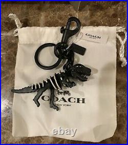 Coach Rexy Dinosaur Bag Charm Black and whiteNWT