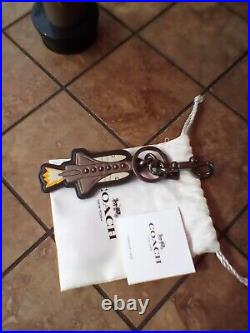 Coach Rocket Space Ship leather bag Charm or Key chain