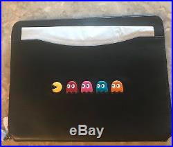Coach Very Rare Pac Man Black Leather Tablet Case Nwt 56058