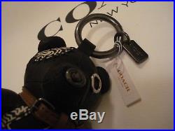 Coach X Black Keith Haring Leather Teddy Bear Key Chain Fob/bag Charm F20137