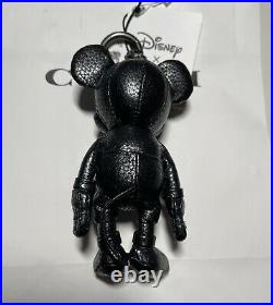 Coach X Disney 59152 Mickey Plush Doll Bag Charm Leather Black New With Tags