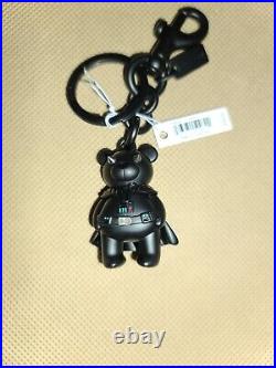 Coach X Star Wars Darth Vader Bag Charm Key Chain Ring Fob New Black F78818