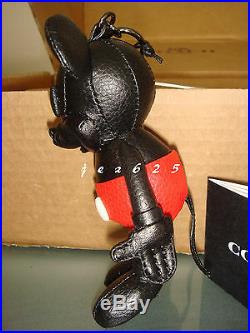 DISNEY COACH 1941 Limited Ed Mickey Mouse Leather Doll Key chain Fob LAST ONE