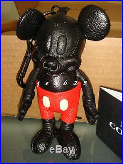 DISNEY COACH 1941 Limited Ed Mickey Mouse Leather Doll Key chain Fob LAST ONE