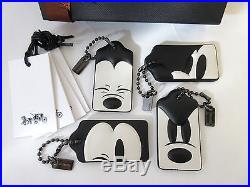DISNEY X COACH MICKEY HANG TAG Key Chain SET & DISNEY BOX NWT Limited Edition