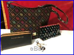DOONEY & BOURKE Beautiful Signature Purse withLeather Wallet, Make up & Key Chain