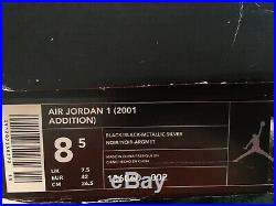 DS 2001 Nike Air Jordan 1 addition blackout size 8.5 with og box NO keychain