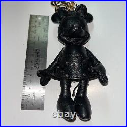 Disney Coach Black Minnie Mouse Doll FOB key chain Handbag Charm