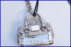 Dolce & Gabbana Silver Engraved Logo Handbag Key Chain / Bag Charm
