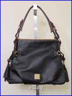 Dooney & Bourke Black Leather Shoulder Bag Purse Teagan W Pouch Keychain