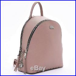 Exclusive Karl Lagerfeld x Falabella Backpack Double Zipper Pink Keychain KL