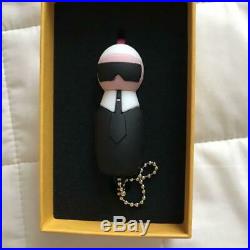 FENDI Bag Charm KeyChain USB Drive Black Karl Lagerfeld Limited Non-sold Gift