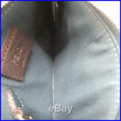 FENDI Rainbow Chain Key Case Black Calf Leather 8AP151