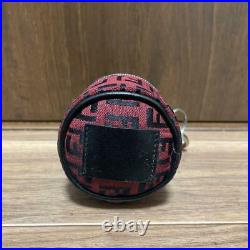 FENDI Zucca Coin Case Mini Pouch Bag Charm Key Ring Keychain Unused