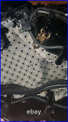 FURLA BLACK SEQUINS Bag Retail $500. PERFECT CONDITIONS WITH KEY CHAIN