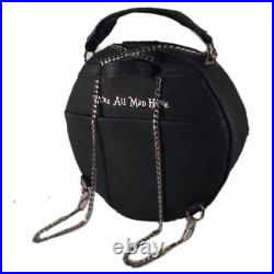 FanTC Womens Convertible Bag Alice In Wonderland Black Round Handmade Ne