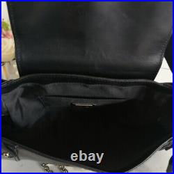 Fendi Compilation Black Leather Shoulder Bag with Gold Chain RRP £1,650