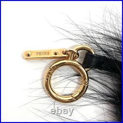 Fendi Key Chain Bag Charm Bugs Monster 7Ar390 Y4C Black Gold Fittings 11456