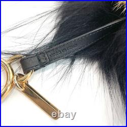 Fendi Key Chain Bag Charm Bugs Monster 7Ar390 Y4C Black Gold Fittings 11456