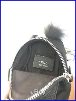 Fendi Monster Backpack Keychain New / Accessories Black and Red