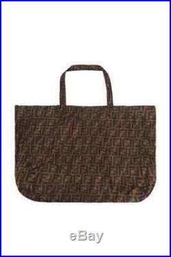 Fendi Shopper Bag Charm In Black / Brown 7AR731-A6FC-F15S6