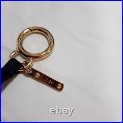 Fendi key chain pom pom charm fur black beige 8.2 inches