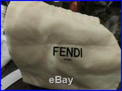 Fendi new with box Karlito Fur Bag Charm Key Chain white black gray