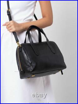 Fossil Sydney Satchel Black Leather Crossbody Bag Handbag SHB1978001 NWT $180 FS