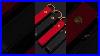 Fox Bee Luxury Leather Metal Keychain Black U0026 Red Keyring For Auto Enthusiasts