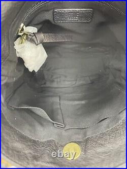 Frye Jane Studded Bucket Tortoise Handle Crossbody Black Leather Purse Handbag