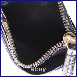 GG Marmont Keychain Zip Card Holder Matelasse Leather Black