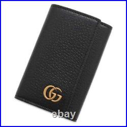 GUCCI GG Marmont Key Case Leather Black 435305