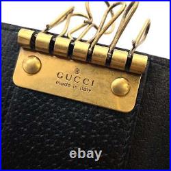 GUCCI GG Marmont Key Case Leather Black 435305